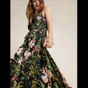 Anthropologie Maeve Ruffled Gabriela Floral Maxi